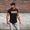 Sports Tee, black/gold, Gavelo