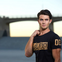 Sports Tee, black/gold, Gavelo