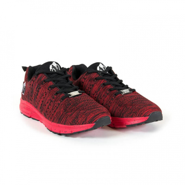 Kolla in Brooklyn Knitted Sneakers, red/black, Gorilla Wear hos SportGymButiken.