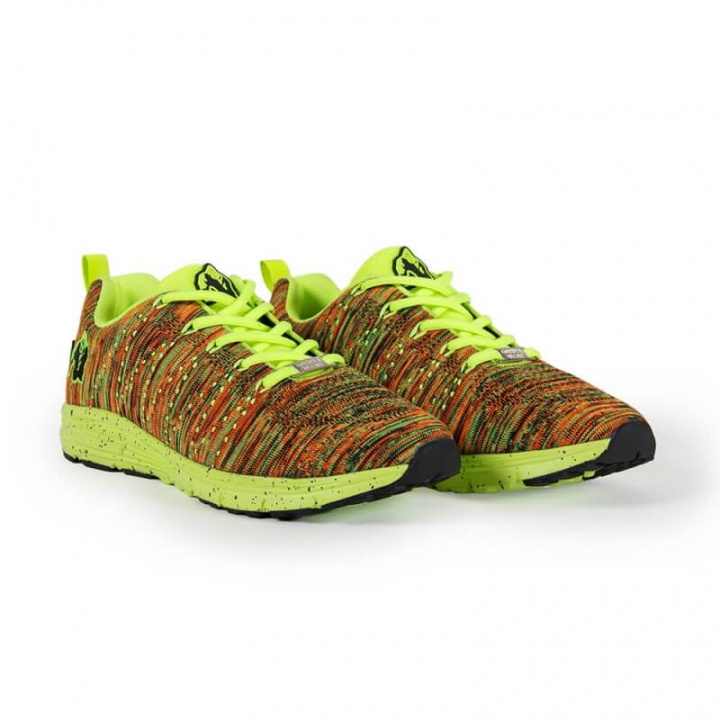 Kolla in Brooklyn Knitted Sneakers, neon mix, Gorilla Wear hos SportGymButiken.s