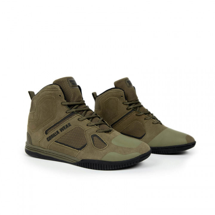 Kolla in Troy High Tops, army green, Gorilla Wear hos SportGymButiken.se