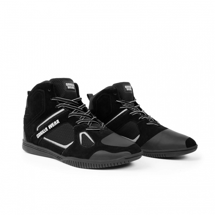 Kolla in Troy High Tops, black/grey, Gorilla Wear hos SportGymButiken.se