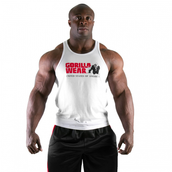 Kolla in Classic Tank Top, white, Gorilla Wear hos SportGymButiken.se