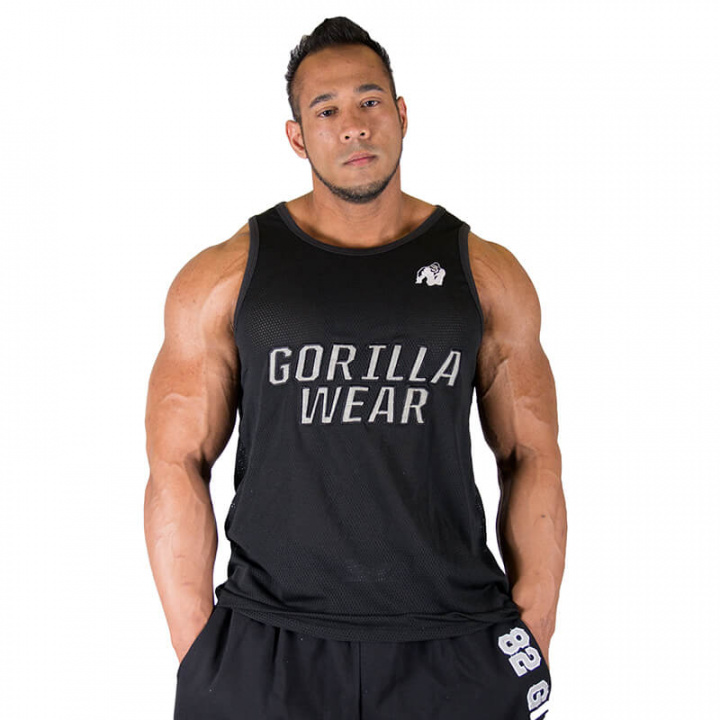 Kolla in New York Mesh Tanktop, svart, Gorilla Wear hos SportGymButiken.se