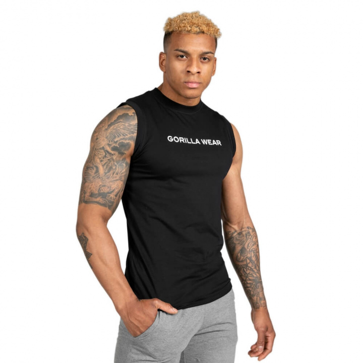 Sorrento Sleeveless T-Shirt, black, Gorilla Wear i gruppen Herrkläder / Överdelar / Linnen hos Sportgymbutiken.se (GW-90131-900r)