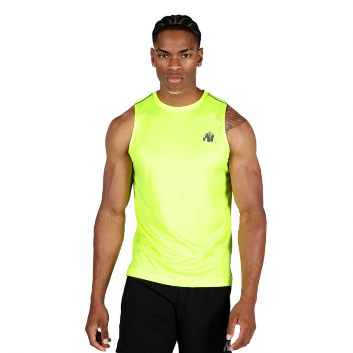 Washington Tank Top, neon yellow, Gorilla Wear i gruppen Herrkläder / Överdelar / Linnen hos Sportgymbutiken.se (GW-90139-200r)