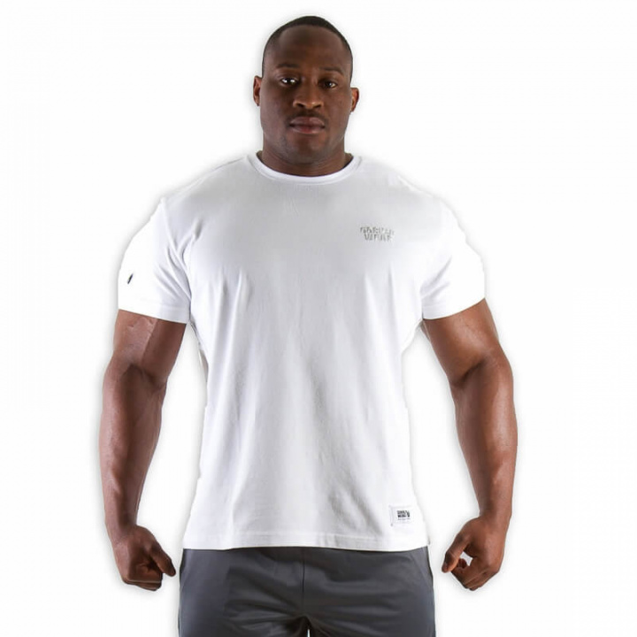 Kolla in Muscle Tee, white, Gorilla Wear hos SportGymButiken.se