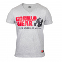 Utah V-Neck Tee, grey, Gorilla Wear