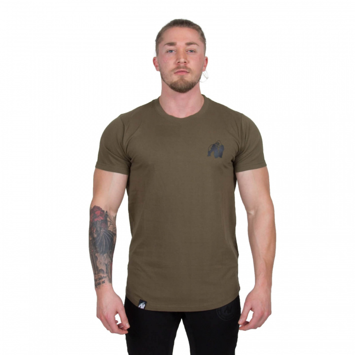 Kolla in Bodega T-Shirt, army green, Gorilla Wear hos SportGymButiken.se