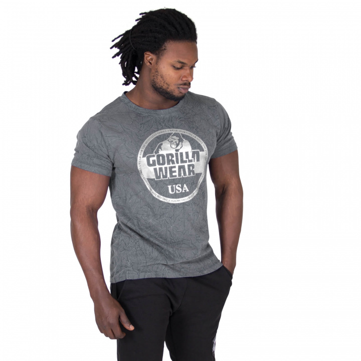 Kolla in Rocklin T-Shirt, grey, Gorilla Wear hos SportGymButiken.se