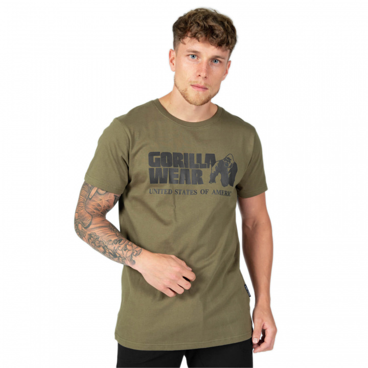 Kolla in Classic T-Shirt, army green, Gorilla Wear hos SportGymButiken.se