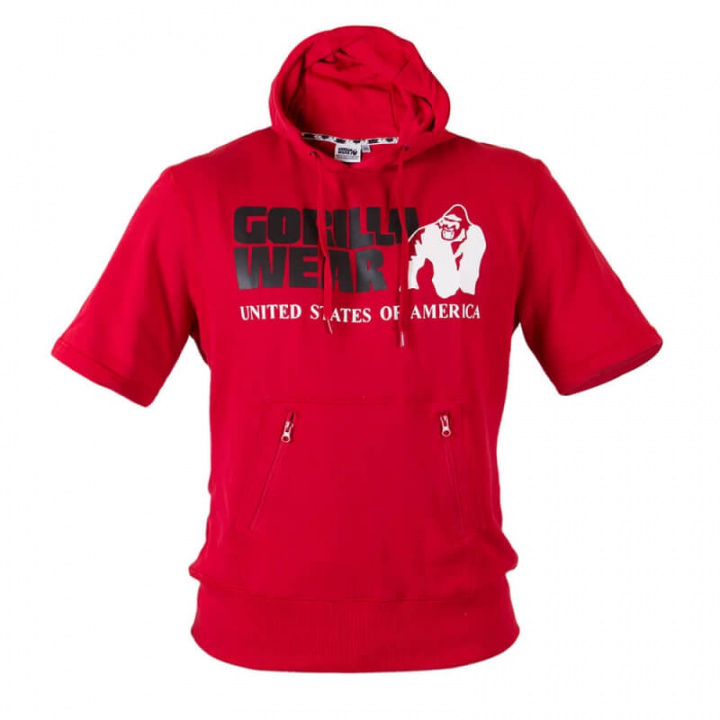 Kolla in Boston Short Sleeve Hoodie, red, Gorilla Wear hos SportGymButiken.se