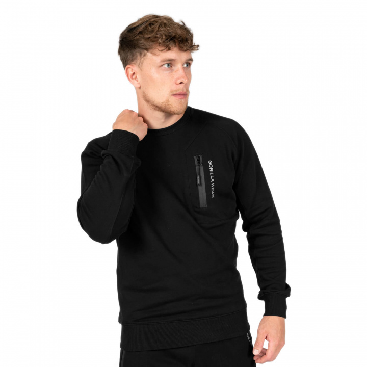 Kolla in Newark Sweater, black, Gorilla Wear hos SportGymButiken.se