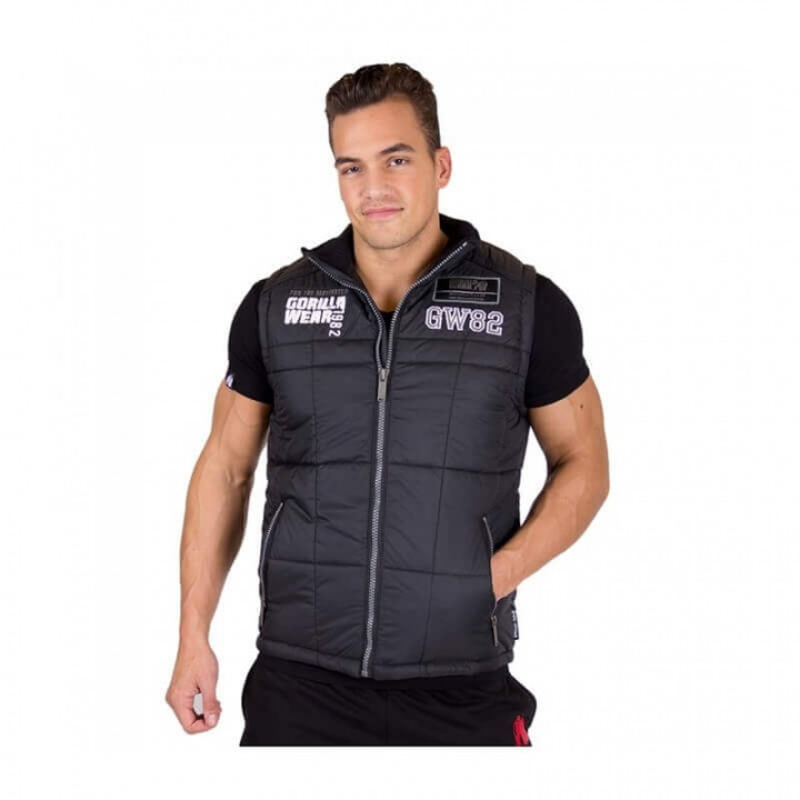 Kolla in Bodywarmer GW82, black, Gorilla Wear hos SportGymButiken.se