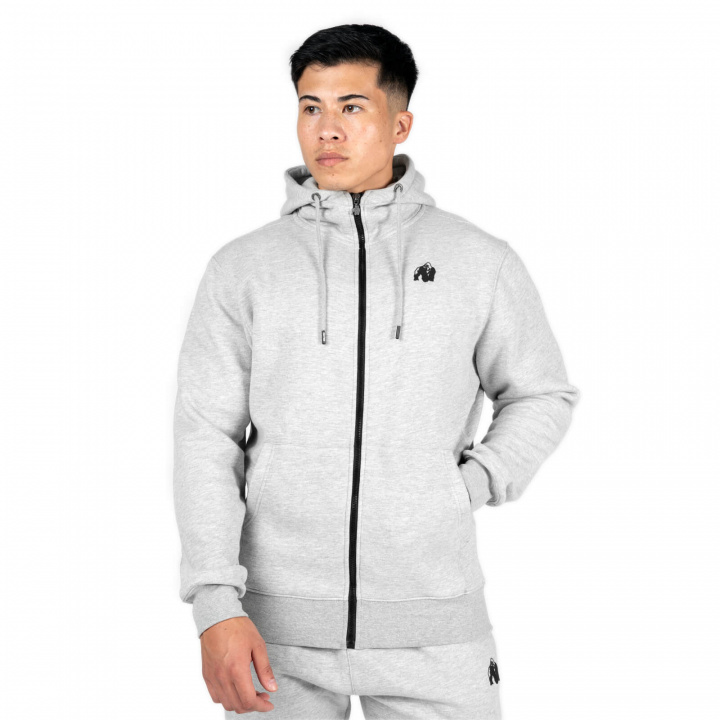 Kolla in Kennewick Zipped Hoodie, grey, Gorilla Wear hos SportGymButiken.se