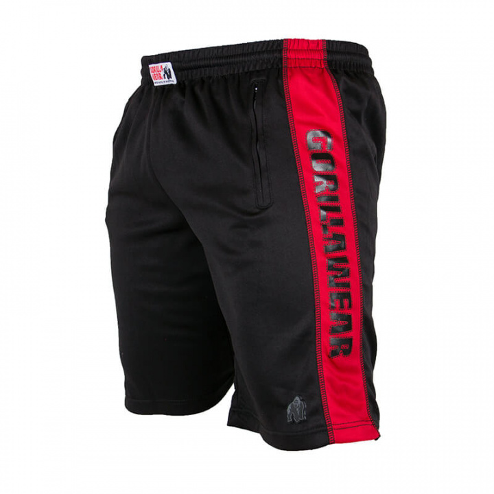 Kolla in Track Shorts, svart/röd, Gorilla Wear hos SportGymButiken.se