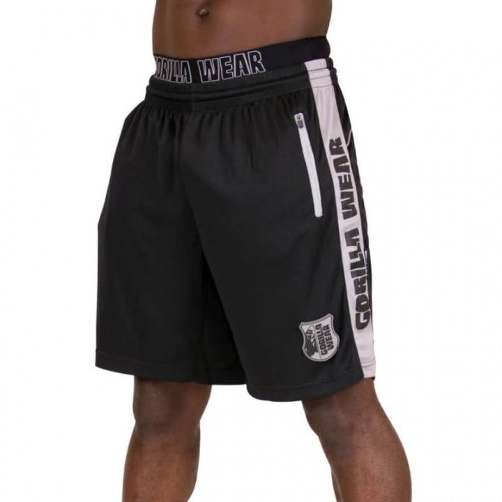 Kolla in Shelby Shorts, black/grey, Gorilla Wear hos SportGymButiken.se