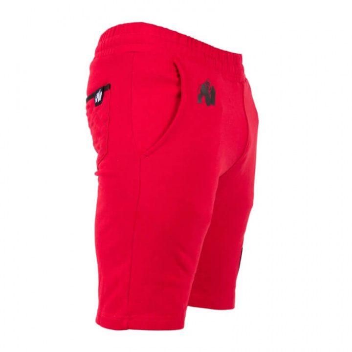 Kolla in Los Angeles Sweat Shorts, red, Gorilla Wear hos SportGymButiken.se