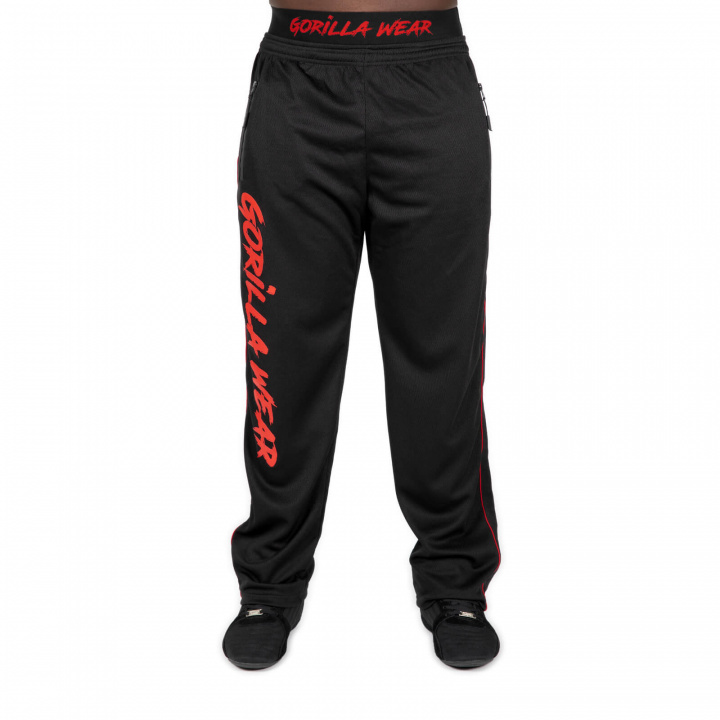 Kolla in Mercury Mesh Pants, black/red, Gorilla Wear hos SportGymButiken.se