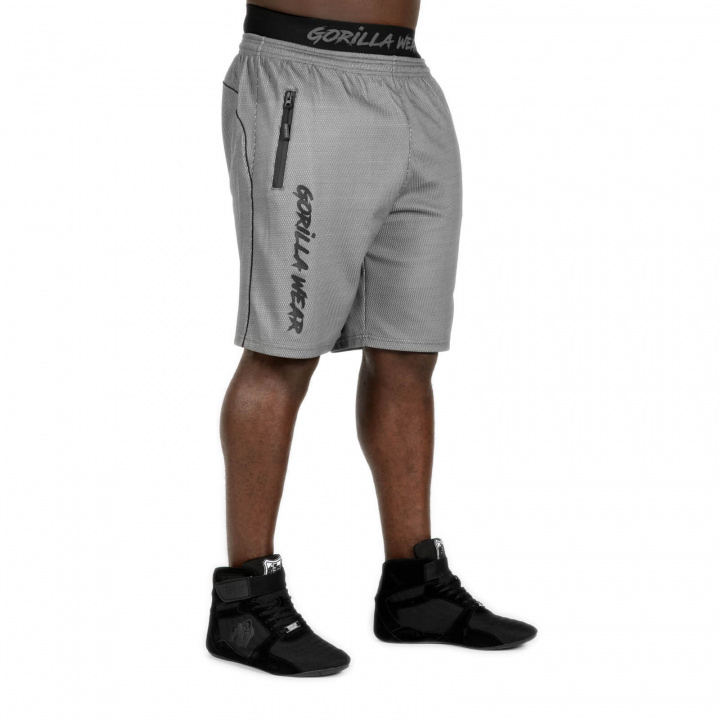 Kolla in Mercury Mesh Shorts, grey/black, Gorilla Wear hos SportGymButiken.se