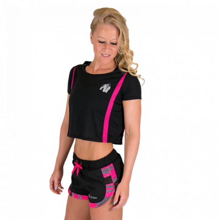 Kolla in Columbia Crop Top, black/pink, Gorilla Wear hos SportGymButiken.se