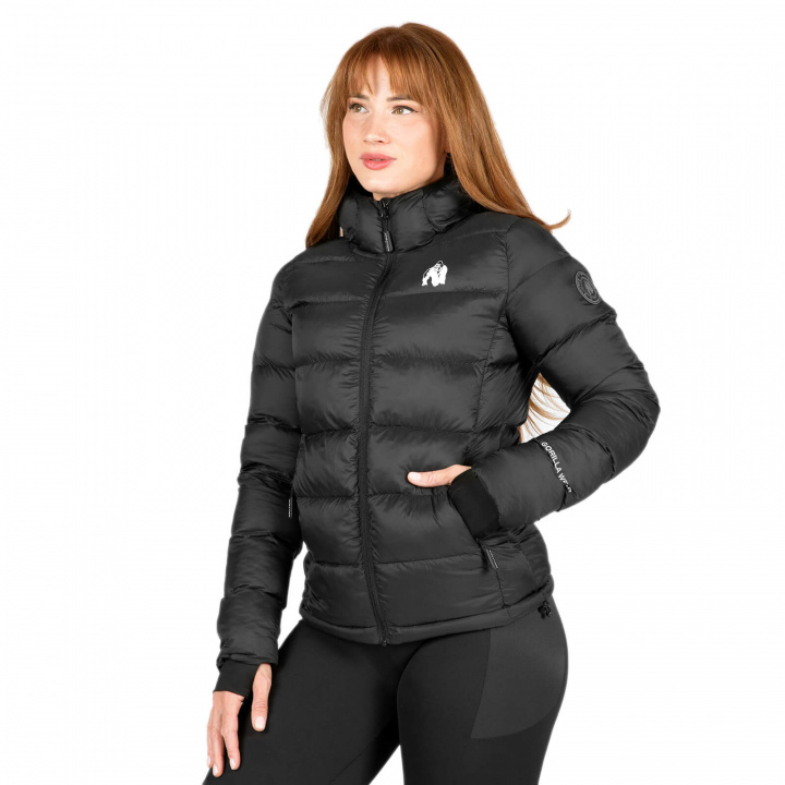 Kolla Rachel Puffer Jacket, black, Gorilla Wear hos SportGymButiken.se