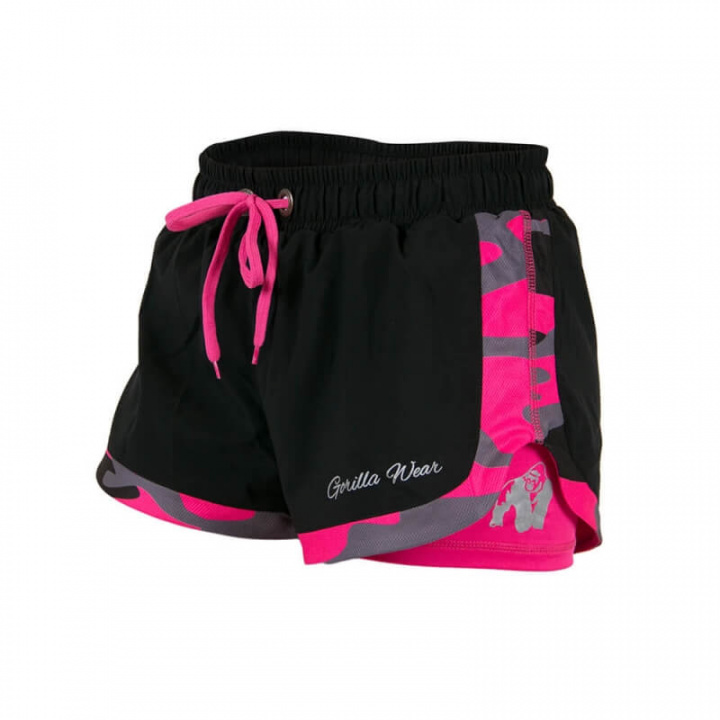 Kolla in Denver Shorts, black/pink, Gorilla Wear hos SportGymButiken.se