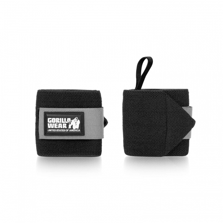 Kolla in Wrist Wraps Basic, black/grey, Gorilla Wear hos SportGymButiken.se
