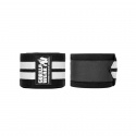 Knee Wraps, black/white, 2 m, Gorilla Wear