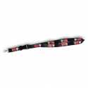 Lanyard, black/red, Gorilla Wear