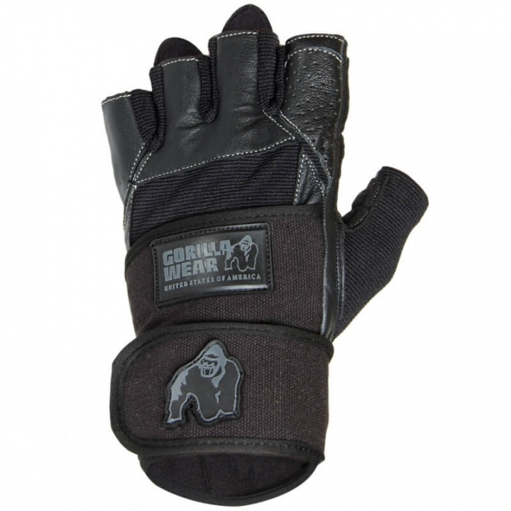 Kolla in Dallas Wrist Wrap Gloves, black, Gorilla Wear hos SportGymButiken.se