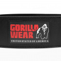 4 Inch Padded Leather Belt, black/red, Gorilla Wear