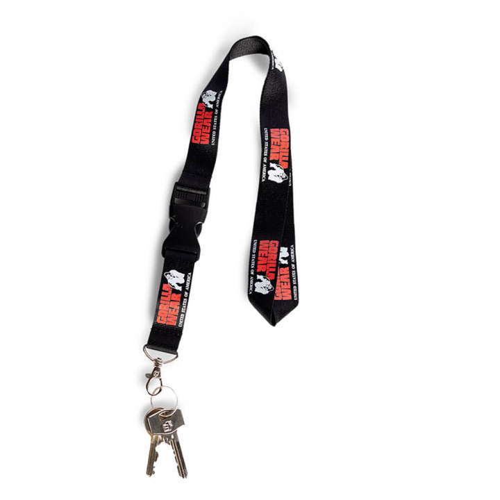 Eloy Lanyard, black/red, Gorilla Wear i gruppen Herrkläder / Accessoarer / Övrigt hos Sportgymbutiken.se (GW-99167-905)