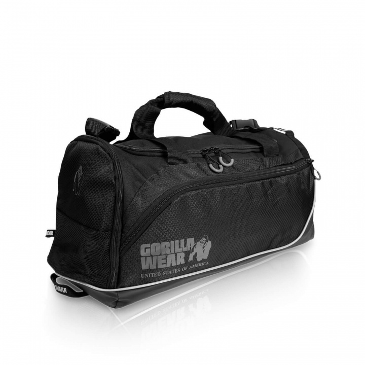 Kolla in Jerome Gym Bag 2.0, black/grey, Gorilla Wear hos SportGymButiken.se