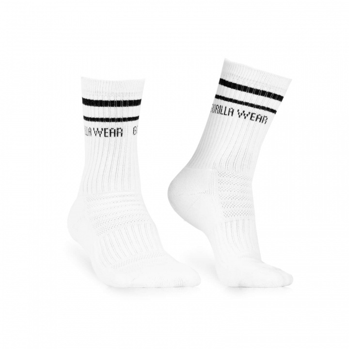 Kolla in Gorilla Wear Crew Socks, white, Gorilla Wear hos SportGymButiken.se