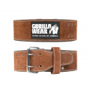 4 Inch Powerlifting Belt, brown, Gorilla Wear