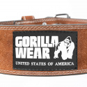 4 Inch Powerlifting Belt, brown, Gorilla Wear