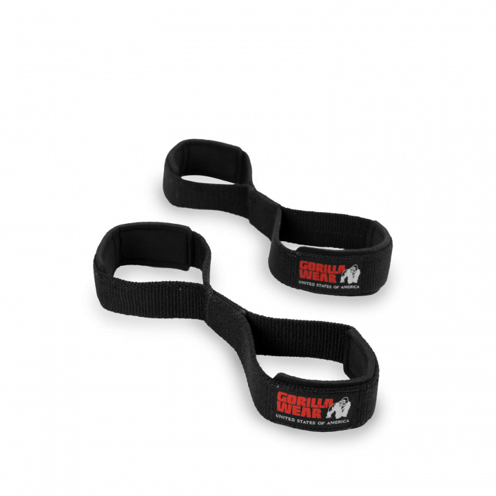 Kolla Figure 8 Lifting Straps, black, Gorilla Wear hos SportGymButiken.se