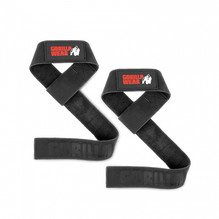 Leather Lifting Straps, black, Gorilla Wear i gruppen Sport & Fitness / Träningstillbehör / Dragremmar & Grepp hos Sportgymbutiken.se (GW-99222-900)