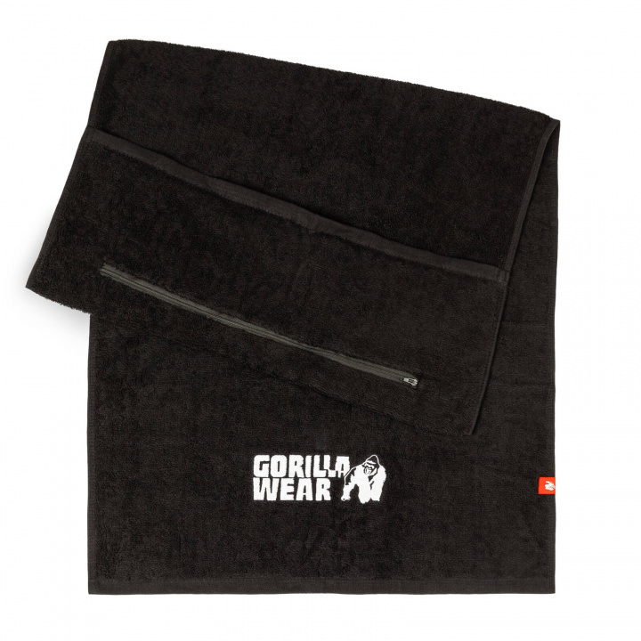 Zip Pocket Gym Towel, black i gruppen Herrkläder / Accessoarer / Övrigt hos Sportgymbutiken.se (GW-99241-900)