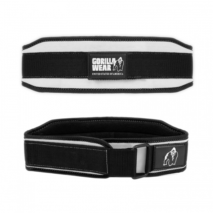 Kolla 4 Inch Womens Lifting Belt, black/white, Gorilla Wear hos SportGymButiken.