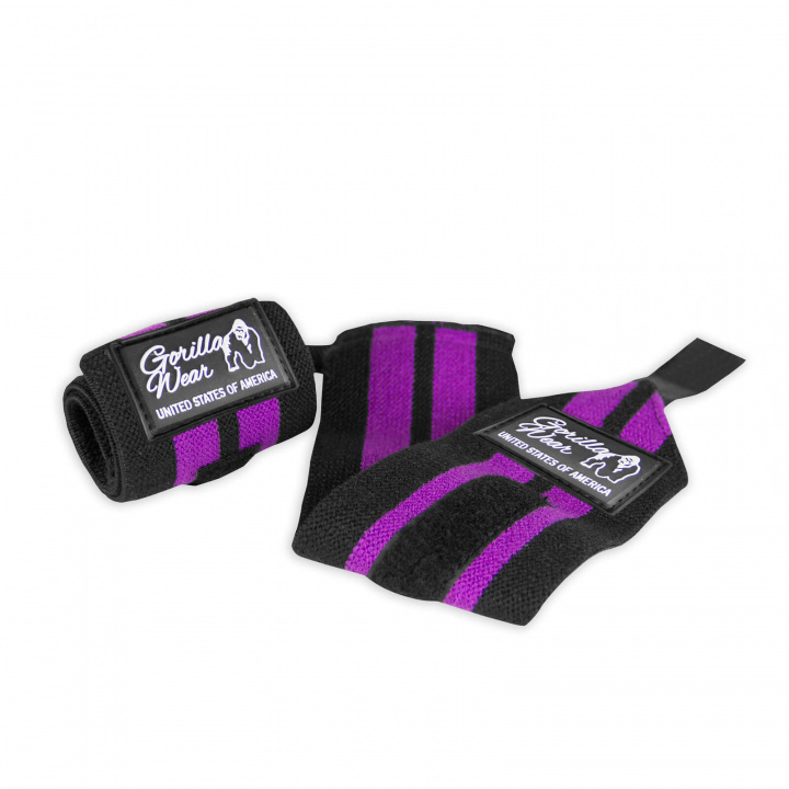 Kolla in Women's Wrist Wraps, black/purple, Gorilla Wear hos SportGymButiken.se