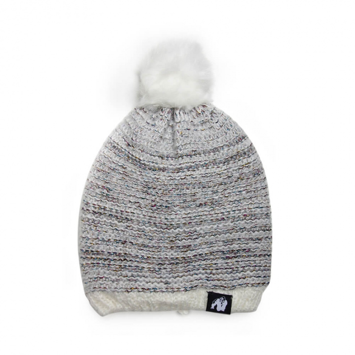 Kolla in Bellevue Beanie, white/grey, Gorilla Wear hos SportGymButiken.se