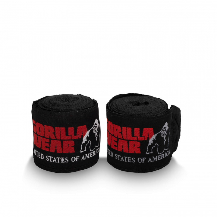 Kolla in Boxing Hand Wraps, black, Gorilla Wear hos SportGymButiken.se