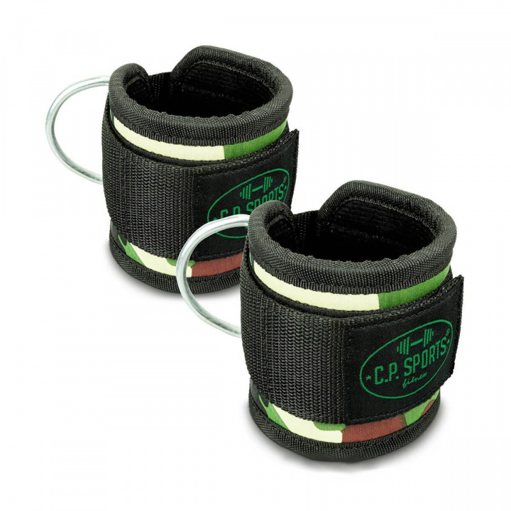 Ankle Straps Premium, green camo i gruppen Styrka / Draghandtag / Fotmanschett hos Sportgymbutiken.se (GW-G4-3-grca)