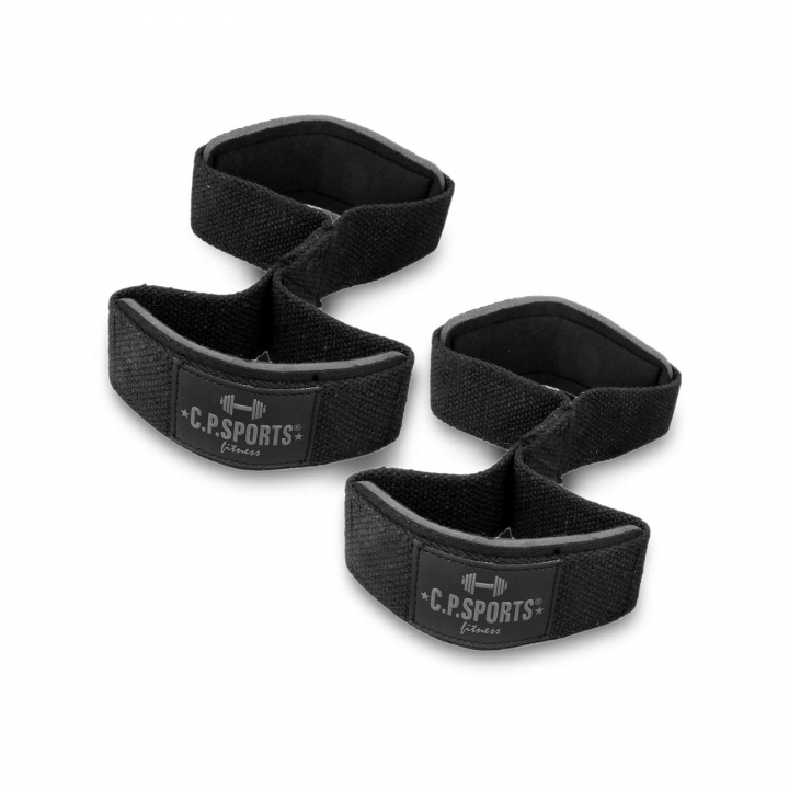 Kolla in Figure 8 Straps - Lifting Loops, black, C.P. Sports hos SportGymButiken