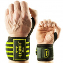 Strongman Wrist Wraps, 50 cm, black/yellow