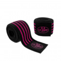 Knee Wraps, black/pink, 2 m, C.P. Sports