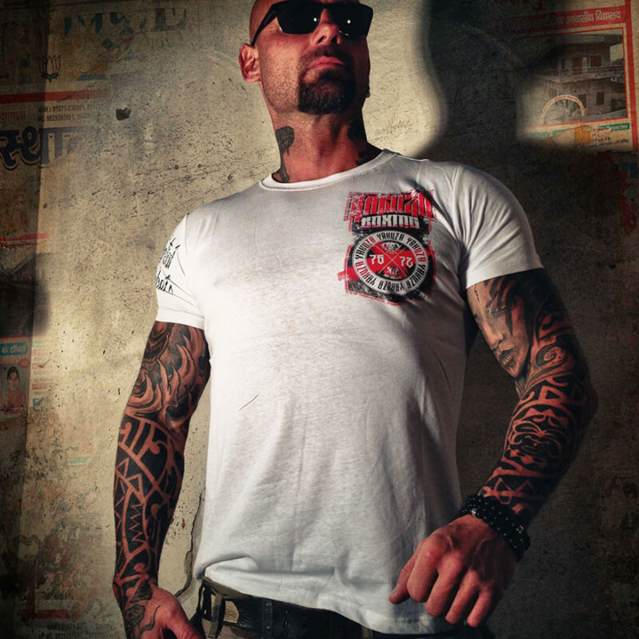 Kolla in Boxing Tee, white, Yakuza hos SportGymButiken.se