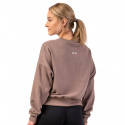 Loose Fit Sweatshirt \'\'Feeling Good\'\', brown, Nebbia